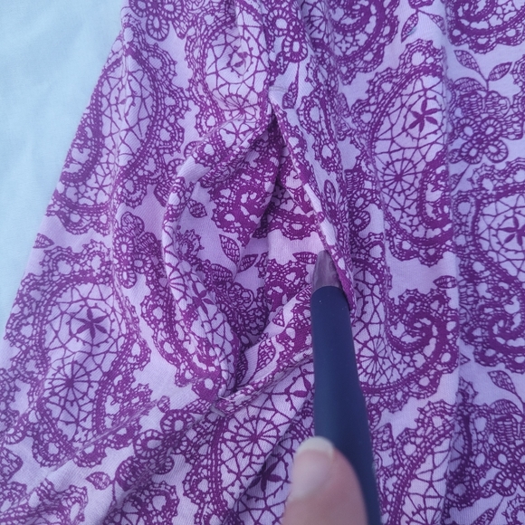 SOLD! Lands End Purple Paisley Girls Cotton Dress - Picture 9 of 10